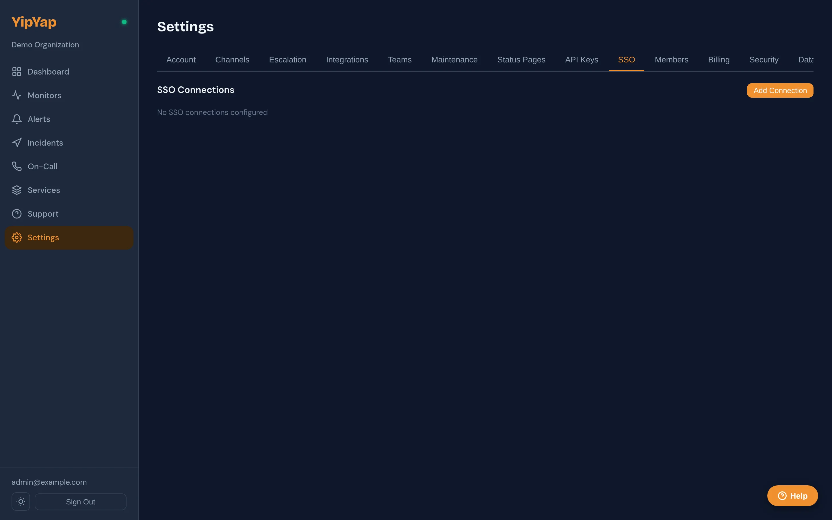 SSO/OIDC configuration settings